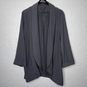 Torrid Grey Cardigan Duster Blazer